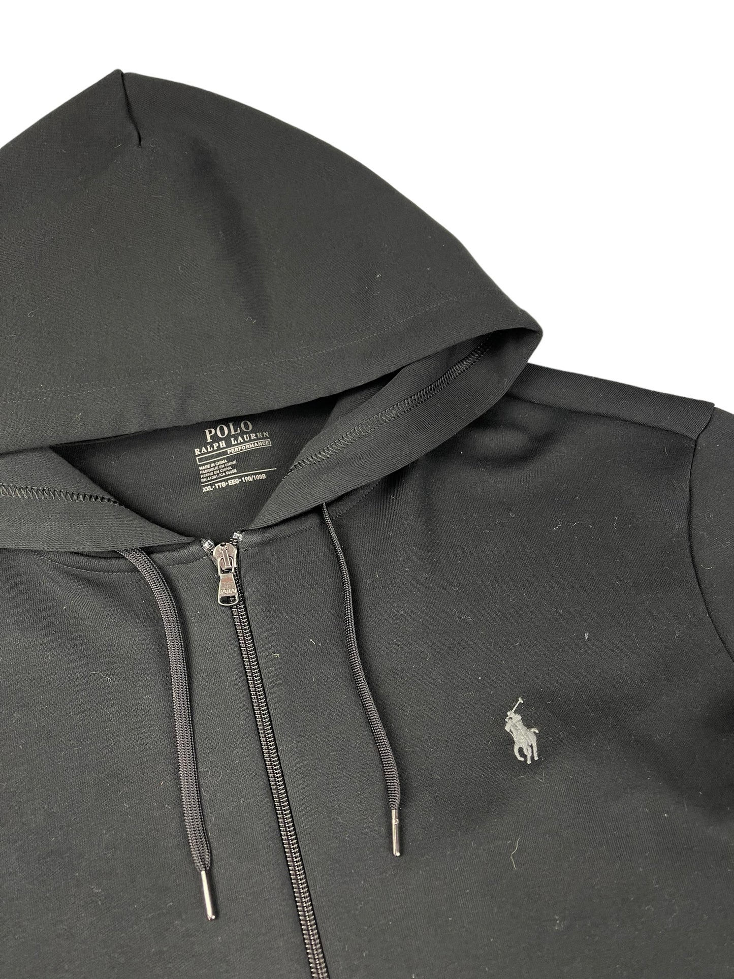 Ralph Lauren black tech zip up hoodie