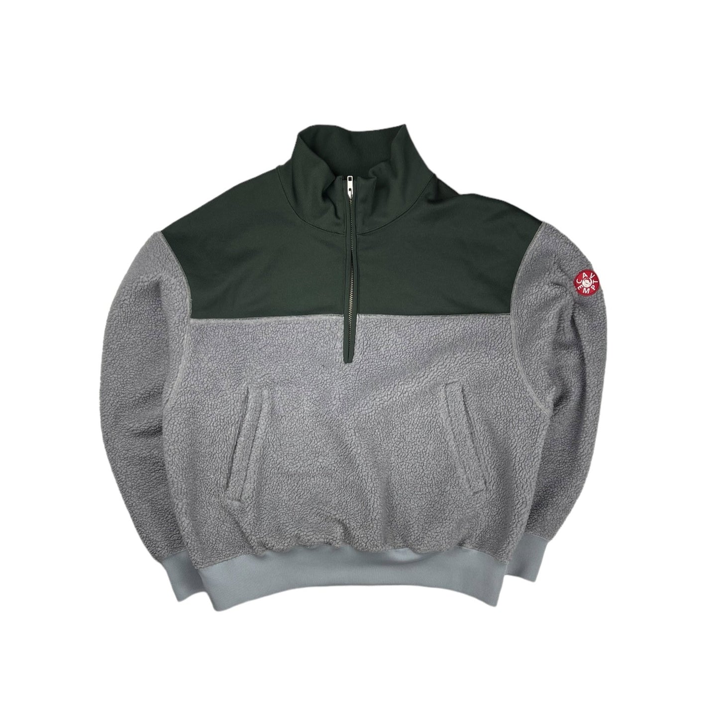 Cav Empt half zip two tone fleece sweatshirt