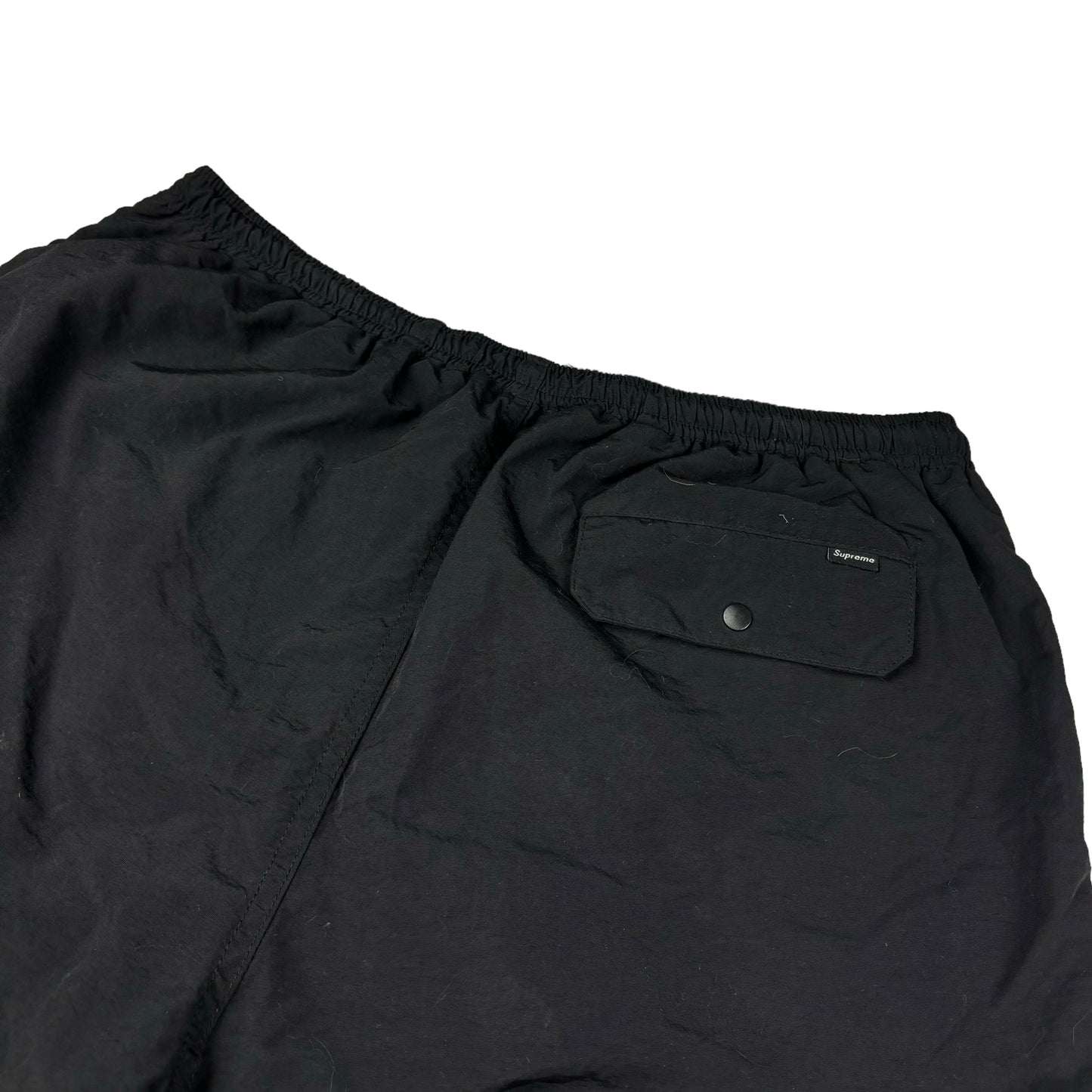 Supreme tonal taping black swim shorts