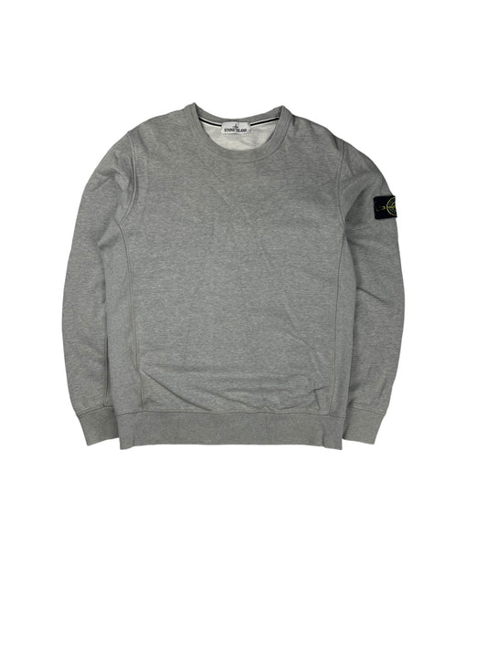 Stone island grey pullover sweatshirt