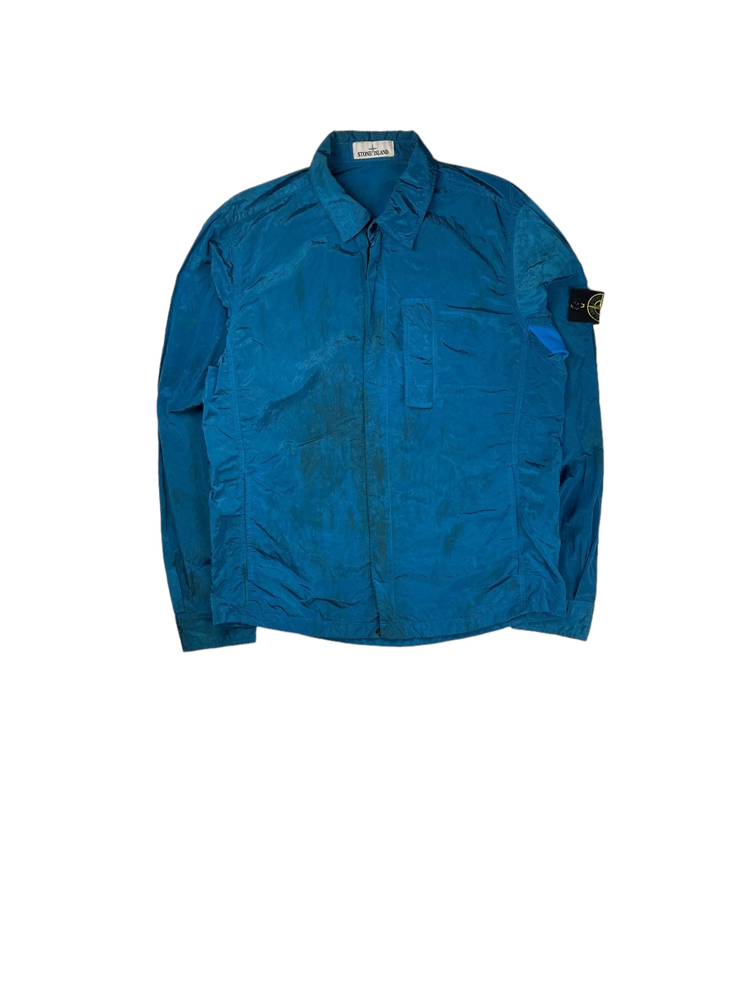 Stone island blue Nylon metal Weft overshirt