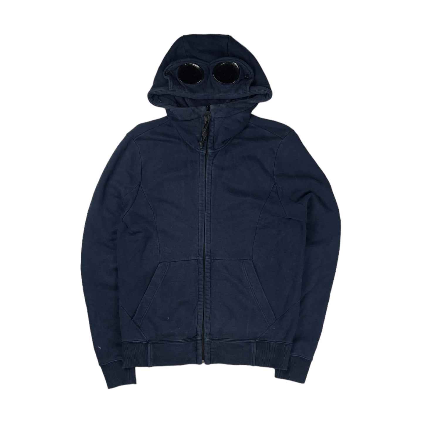 CP company navy zip up goggle hoodie