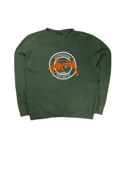 Stussy embroidered logo pullover sweatshirt