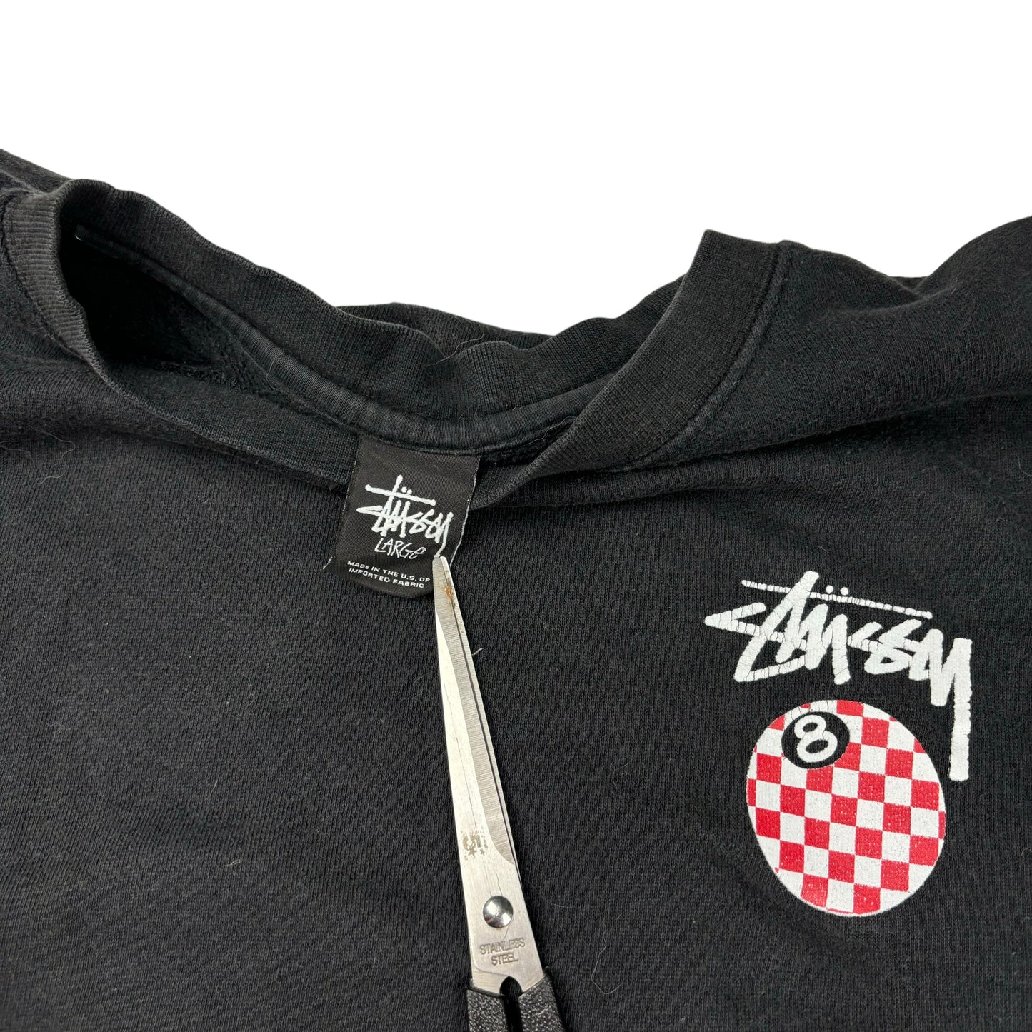 Stussy black pullover sweatshirt