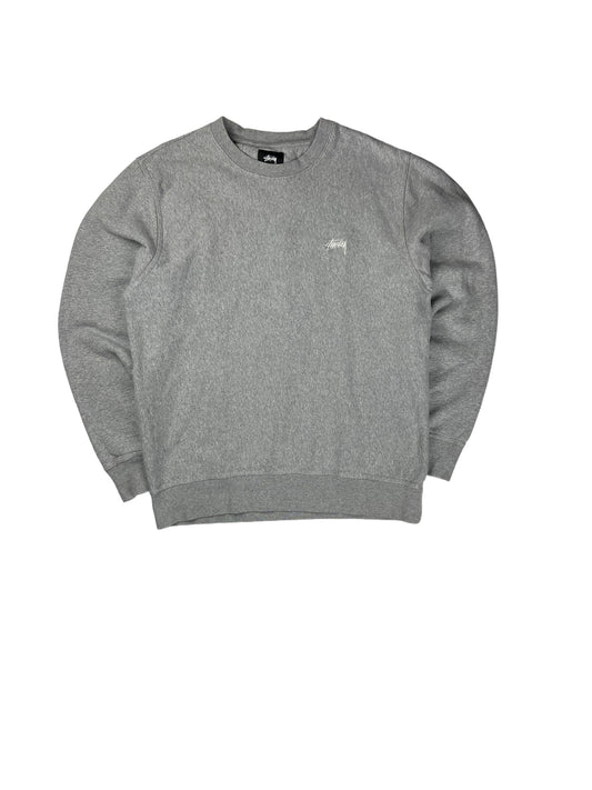 Stussy grey thick pullover sweatshirt