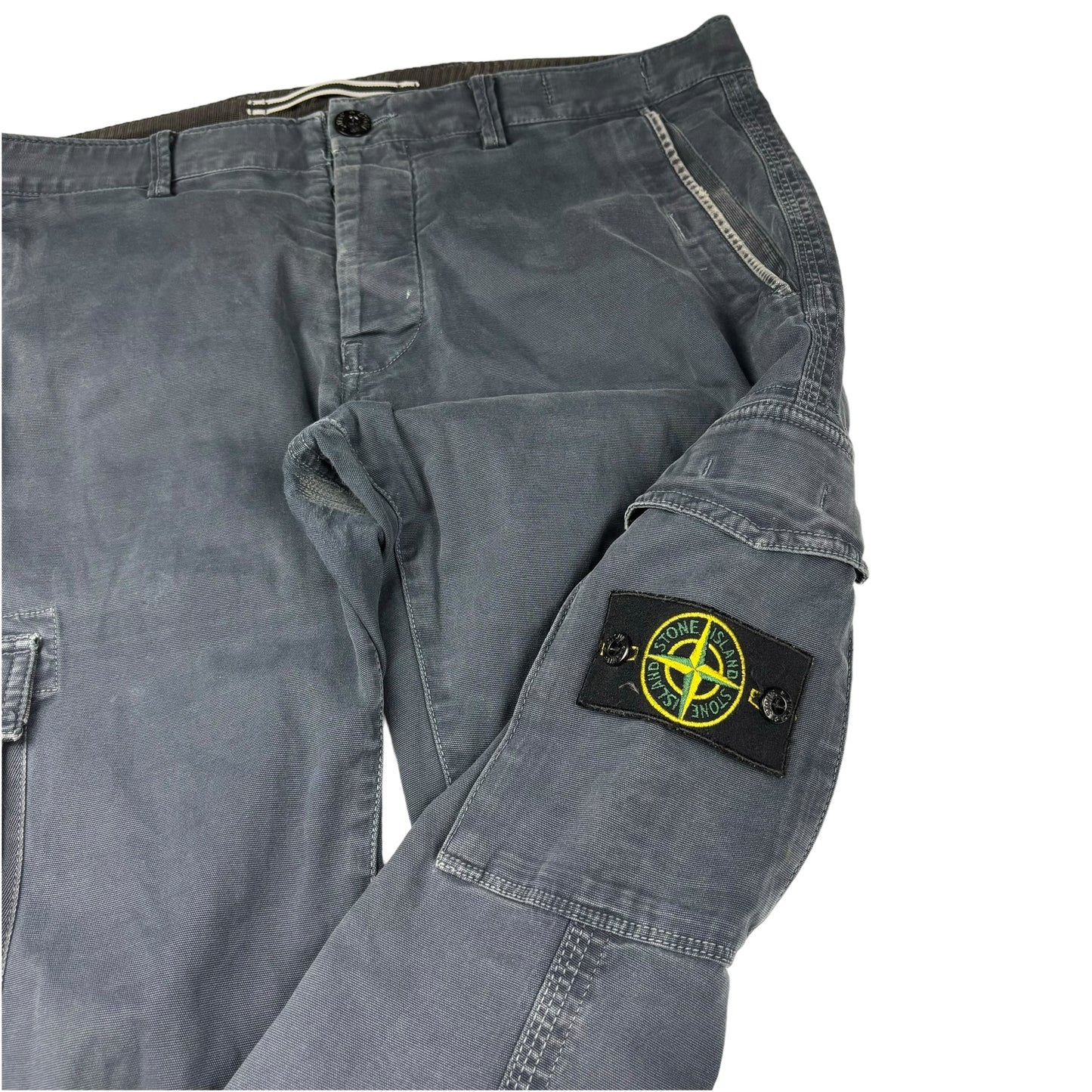 Stone island straight leg navy cargo trousers