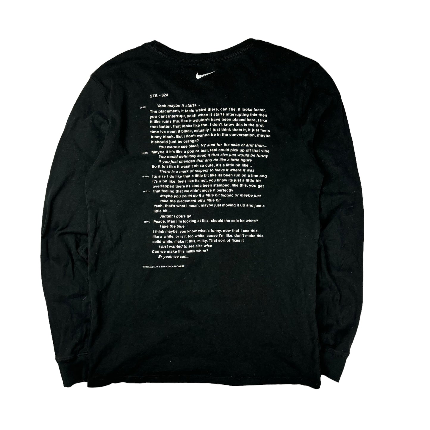 Nike x Off white ‘Off campus’ Long sleeve T shirt