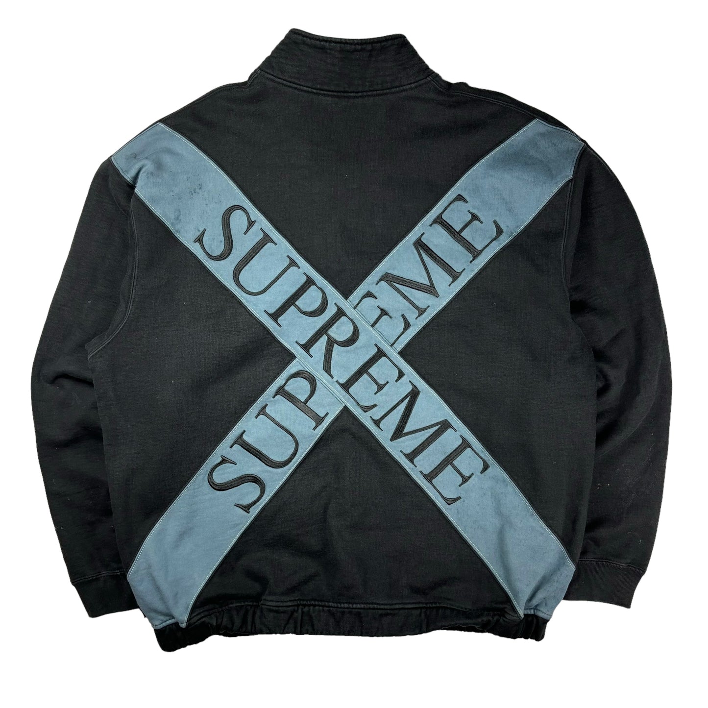 Supreme cross half zip pullover sweatshirt