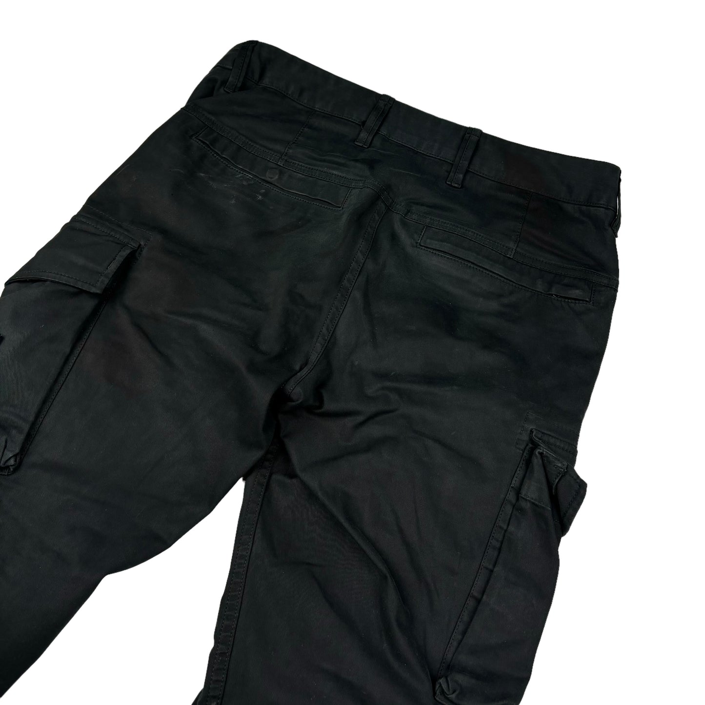 Stone island black cargo trousers