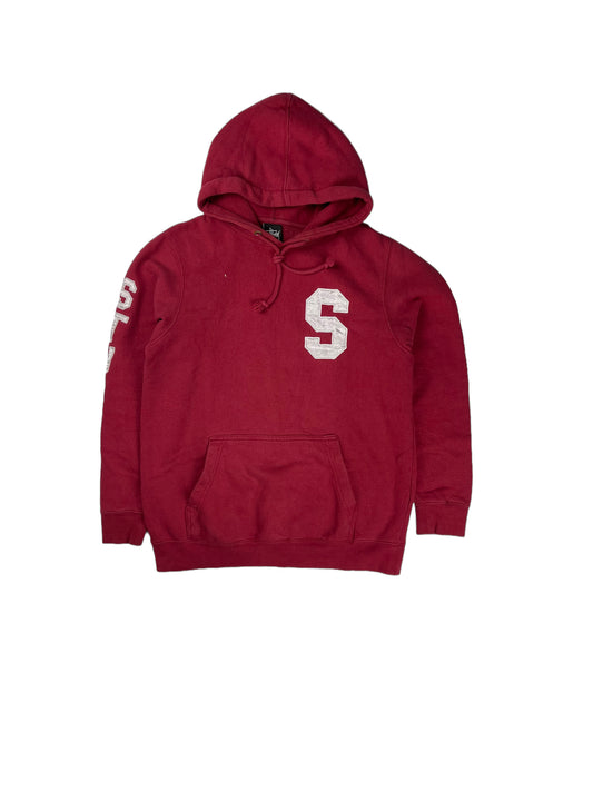 Stussy sleeve spellout pullover hoodie