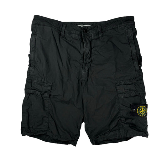 Stone island black cargo shorts