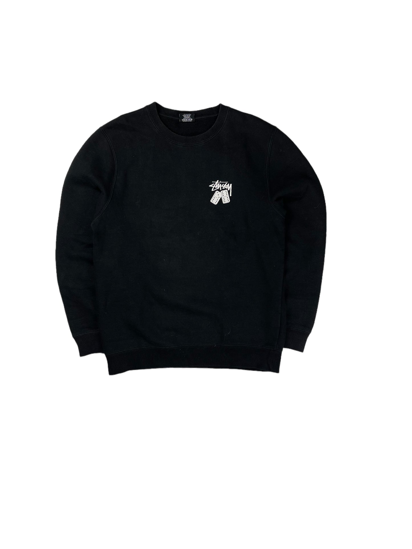 Stussy black thick pullover sweatshirt