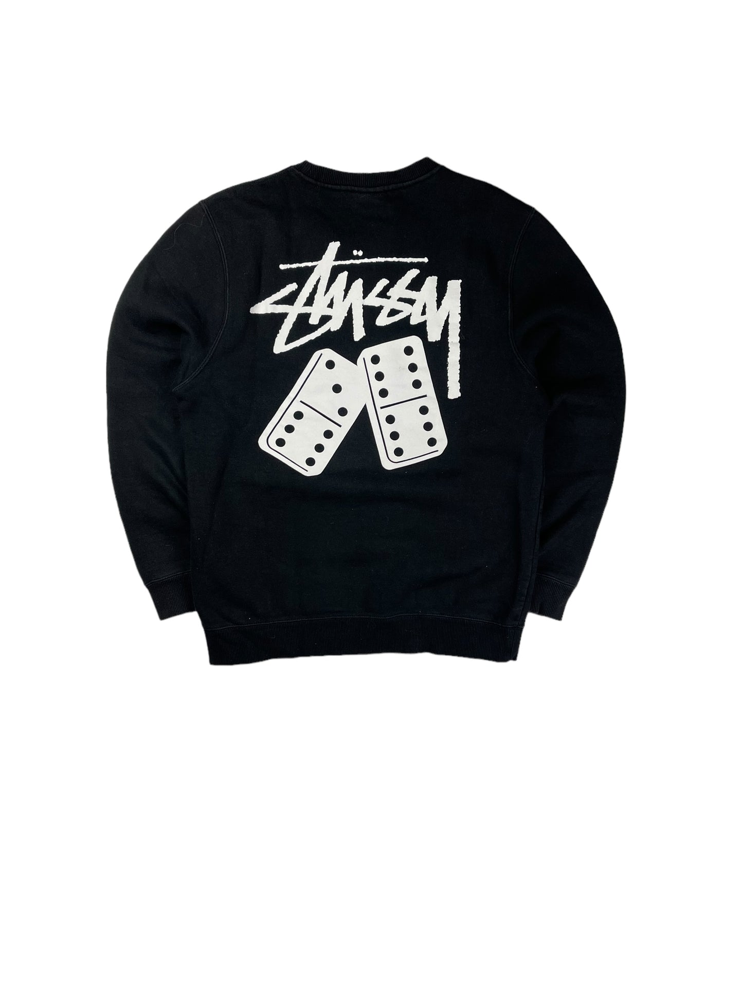 Stussy black thick pullover sweatshirt