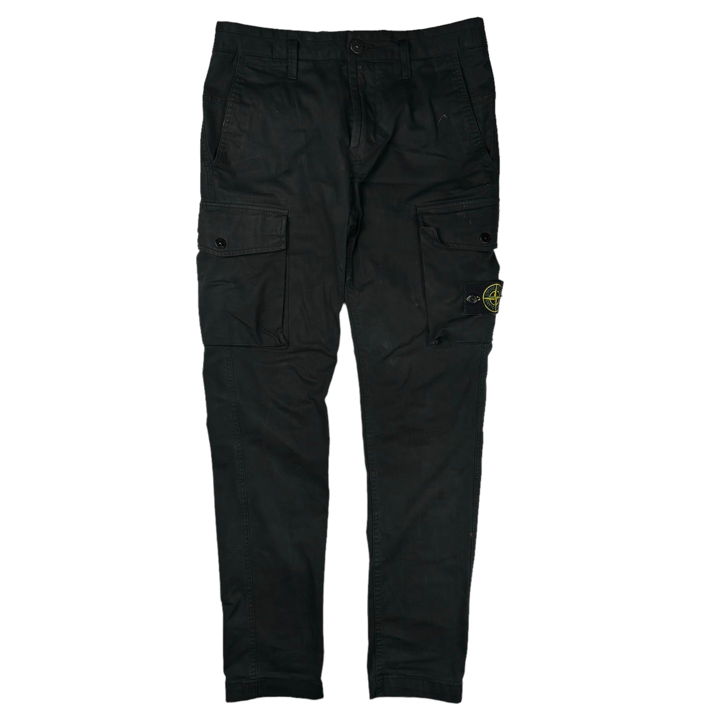 Stone island black cargo trousers