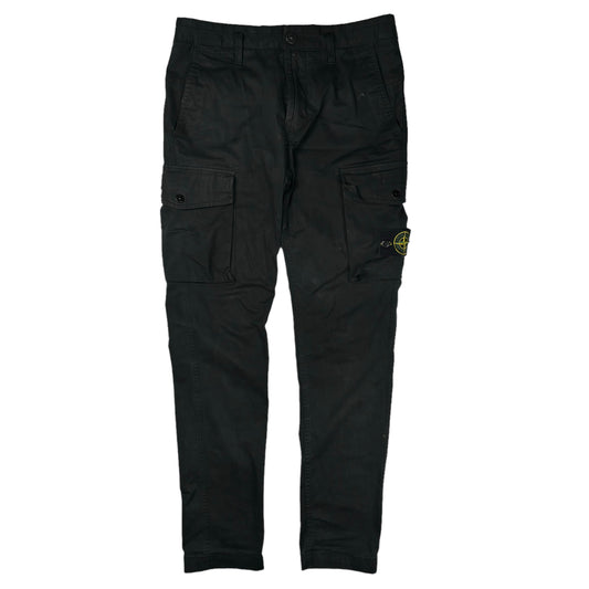 Stone island black cargo trousers