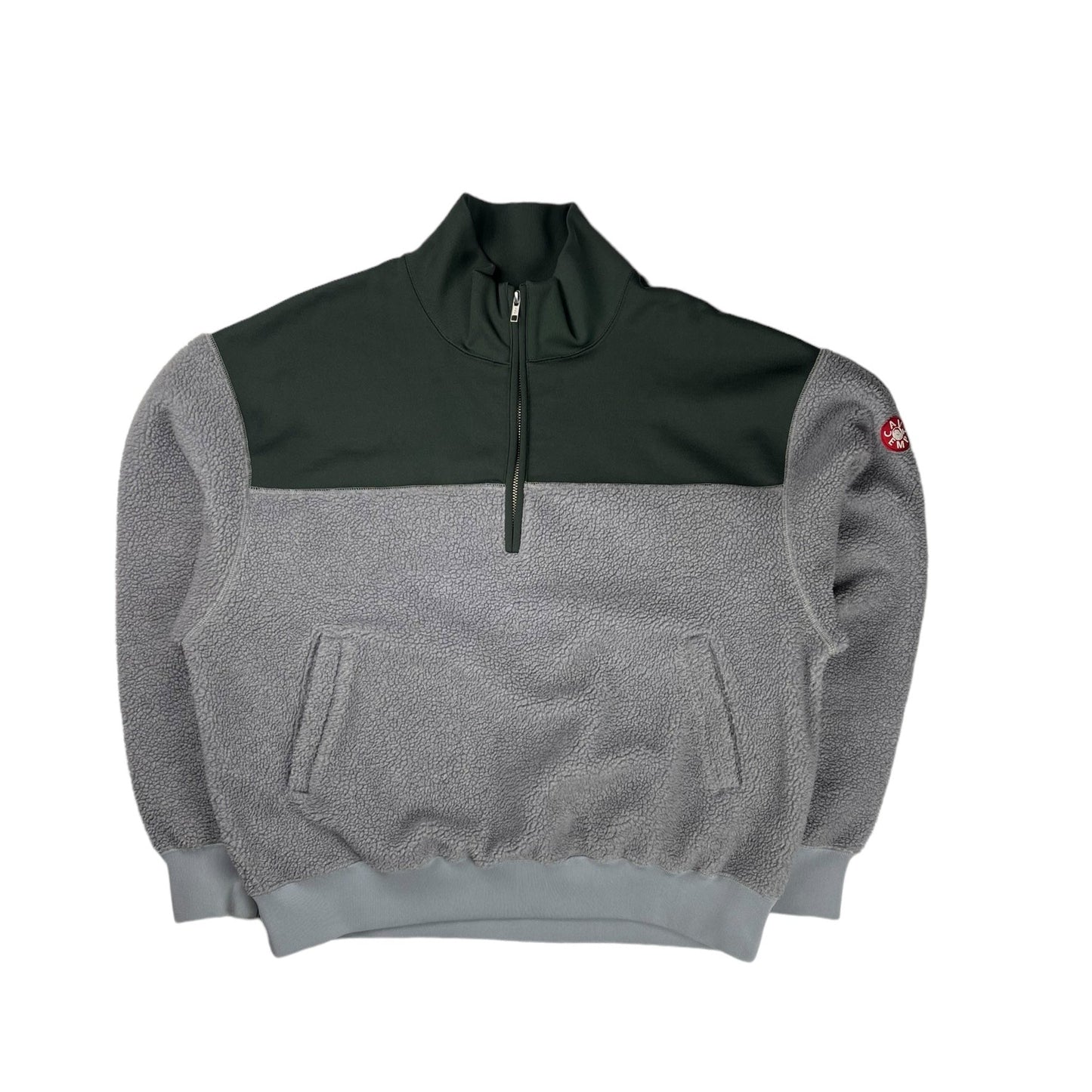 Cav Empt half zip two tone fleece sweatshirt