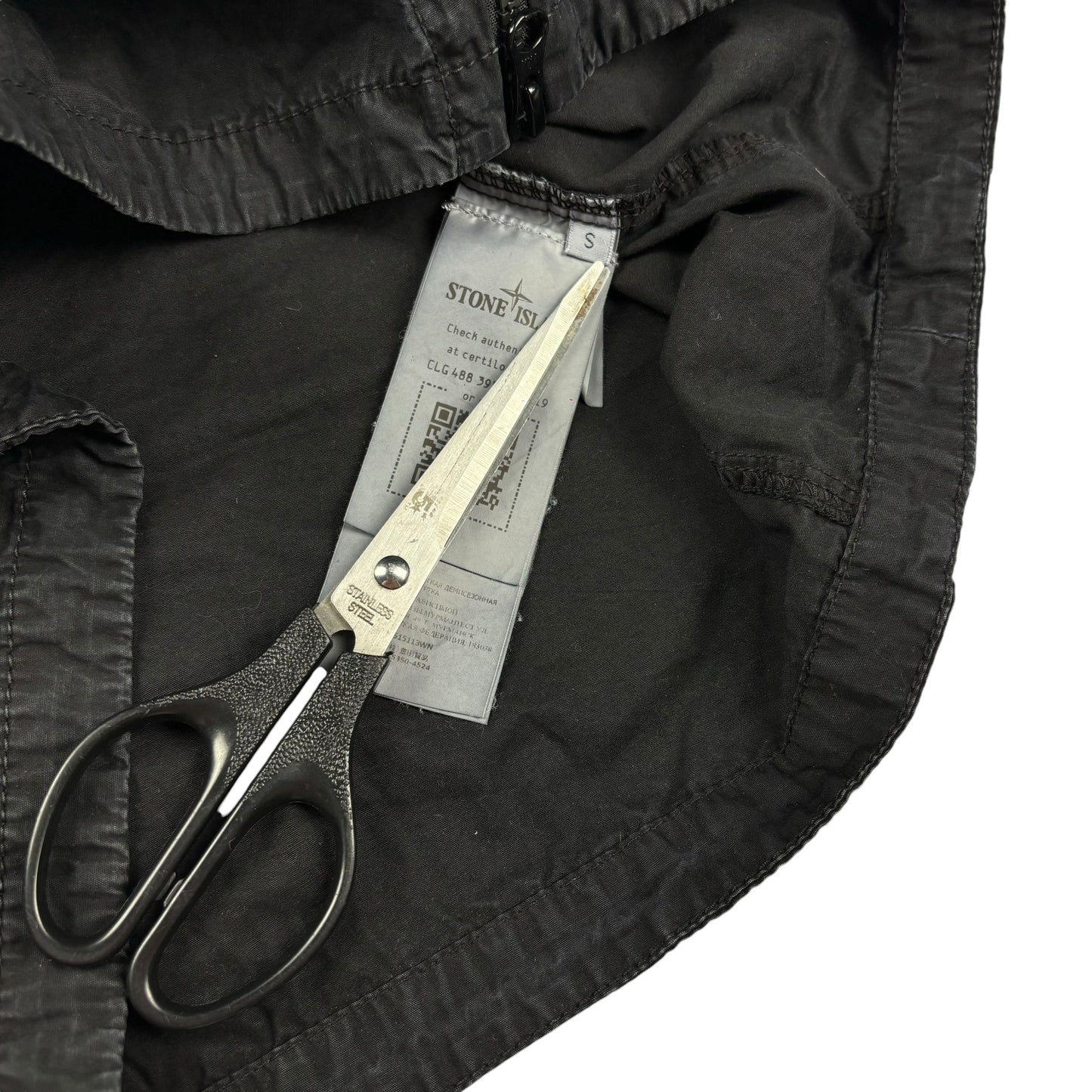 Stone island black double pocket overshirt jacket