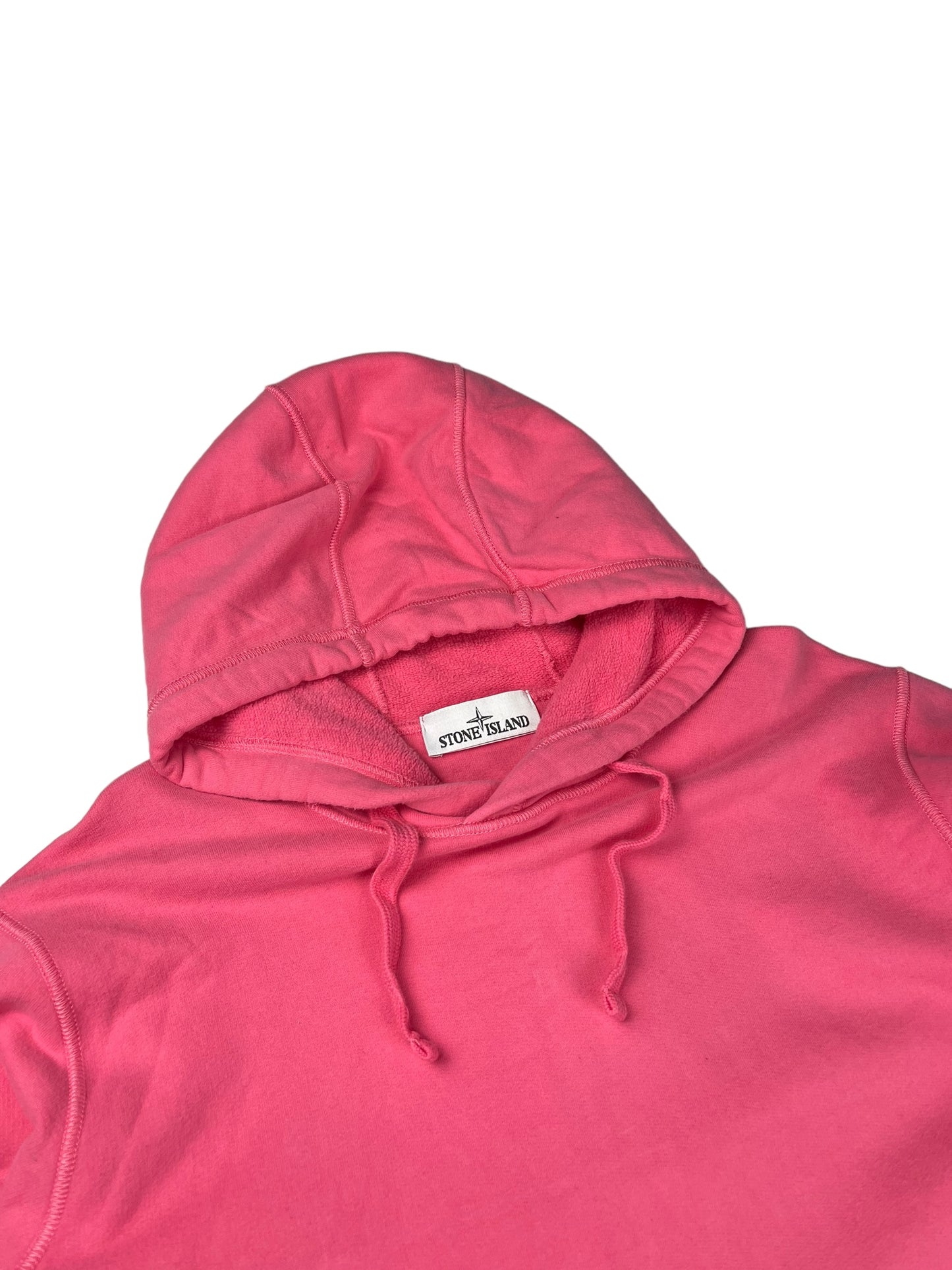 Stone island pink pullover hoodie