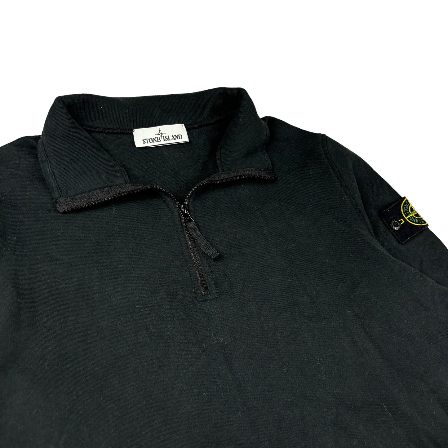 Stone island black quarter zip pullover sweatshirt