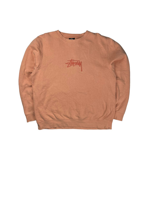 Stussy embroidered spellout pullover sweatshirt