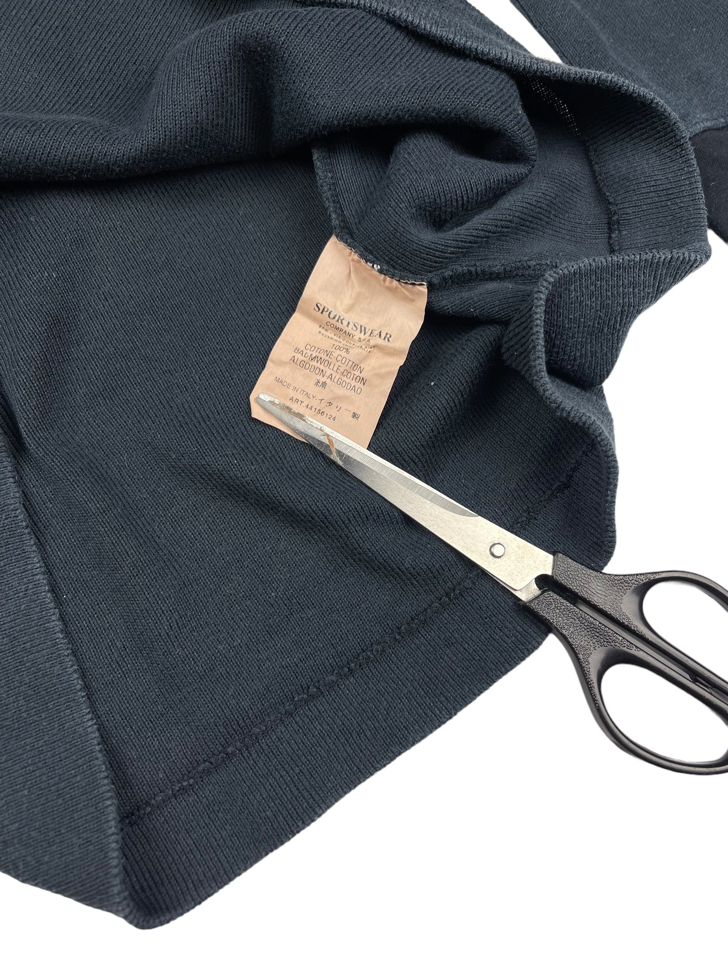 Stone island navy waffle knit pullover sweatshirt