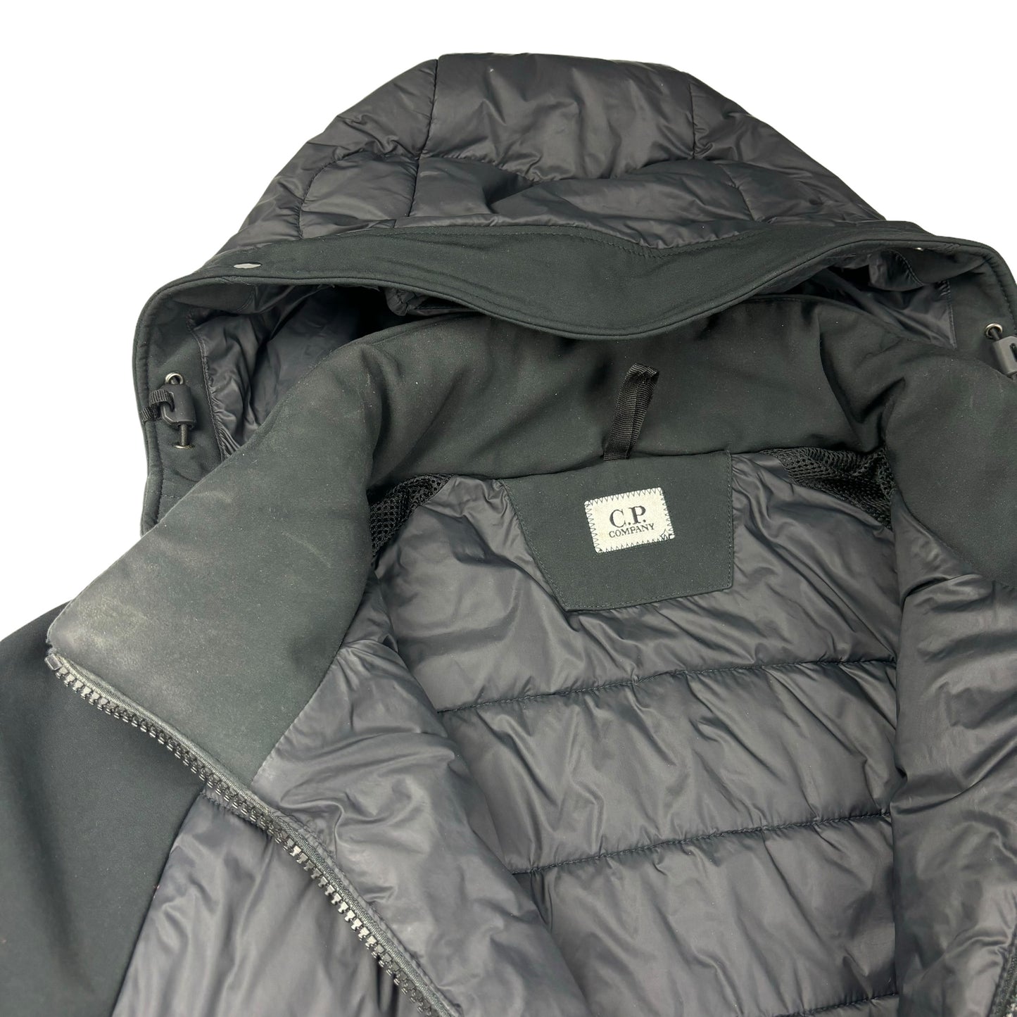 CP company soft shell puffer goggle jacket