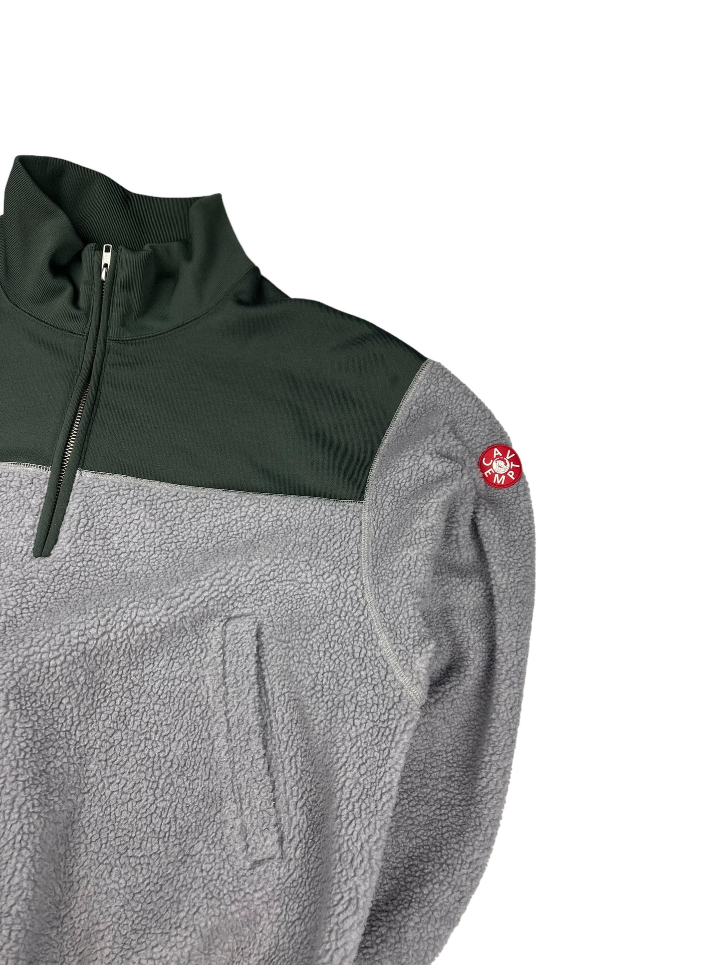 Cav Empt half zip two tone fleece sweatshirt