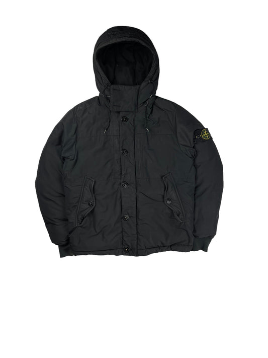 Stone island black micro reps down jacket