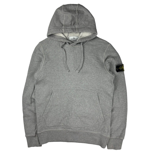 Stone island grey pullover hoodie