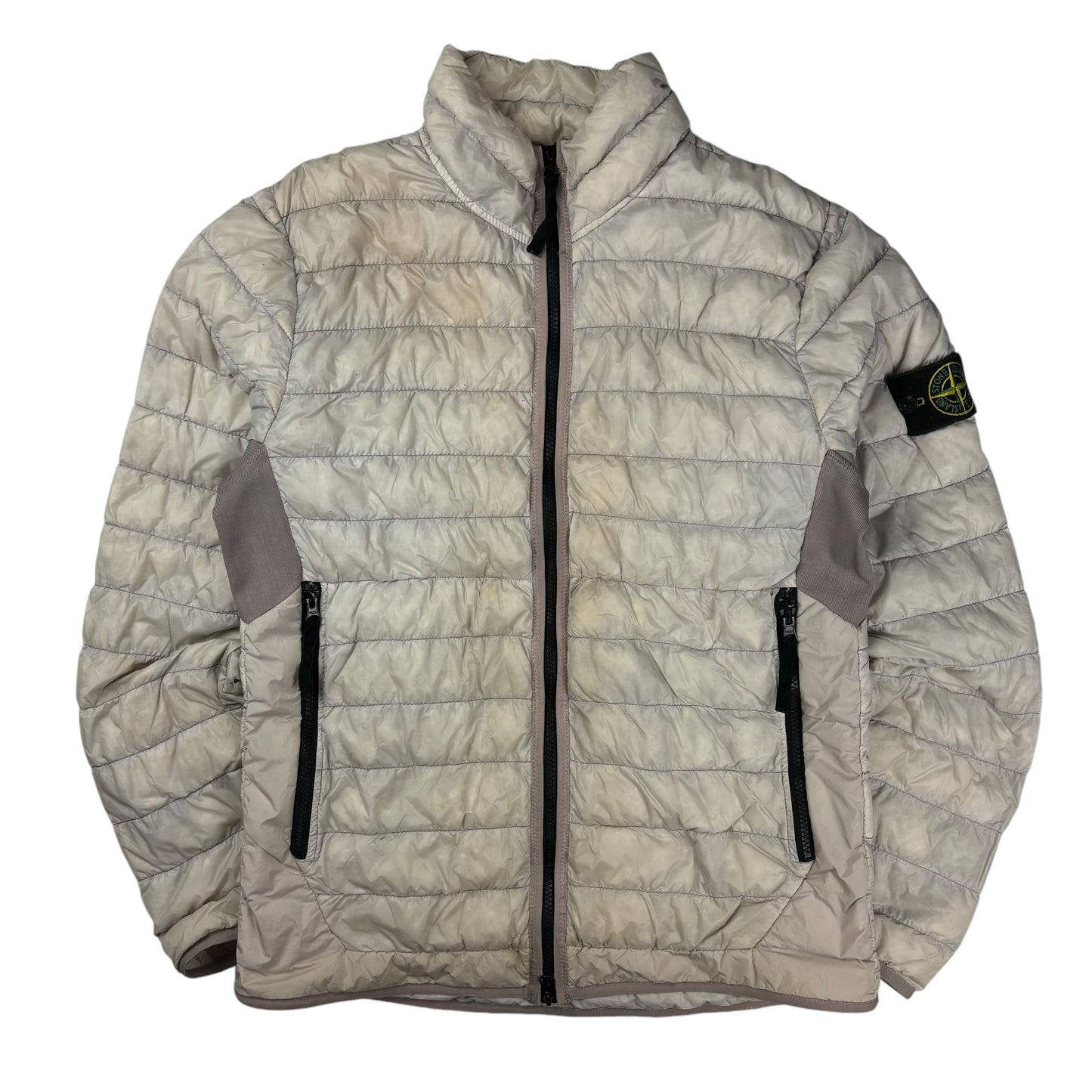 Stone island garment dyed micro yarn down puffer jacket