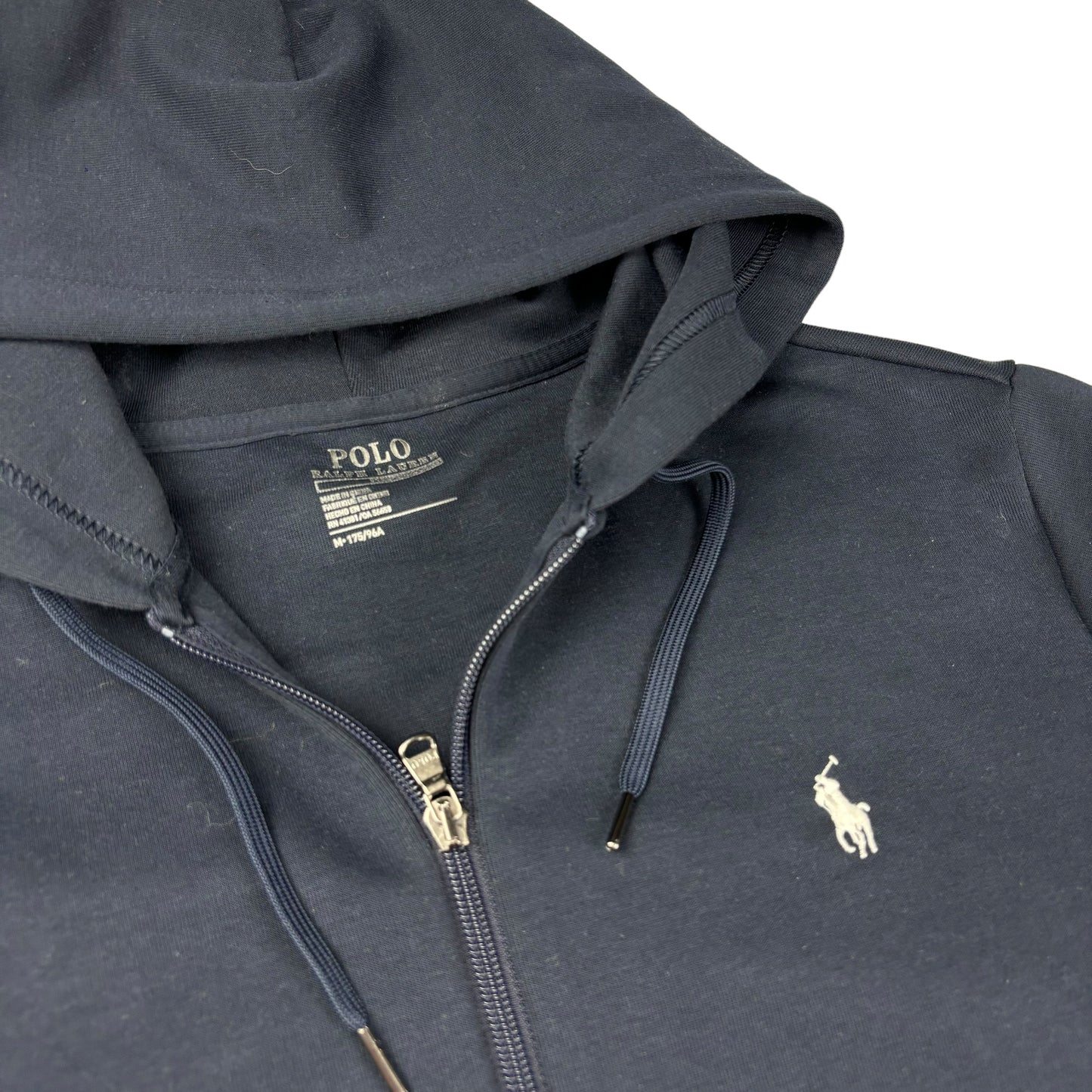 Ralph Lauren navy tech zip up hoodie