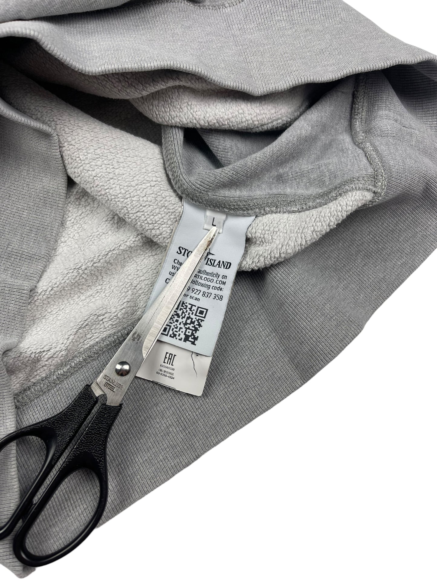 Stone island grey pullover sweatshirt