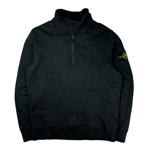 Stone island black quarter zip pullover sweatshirt