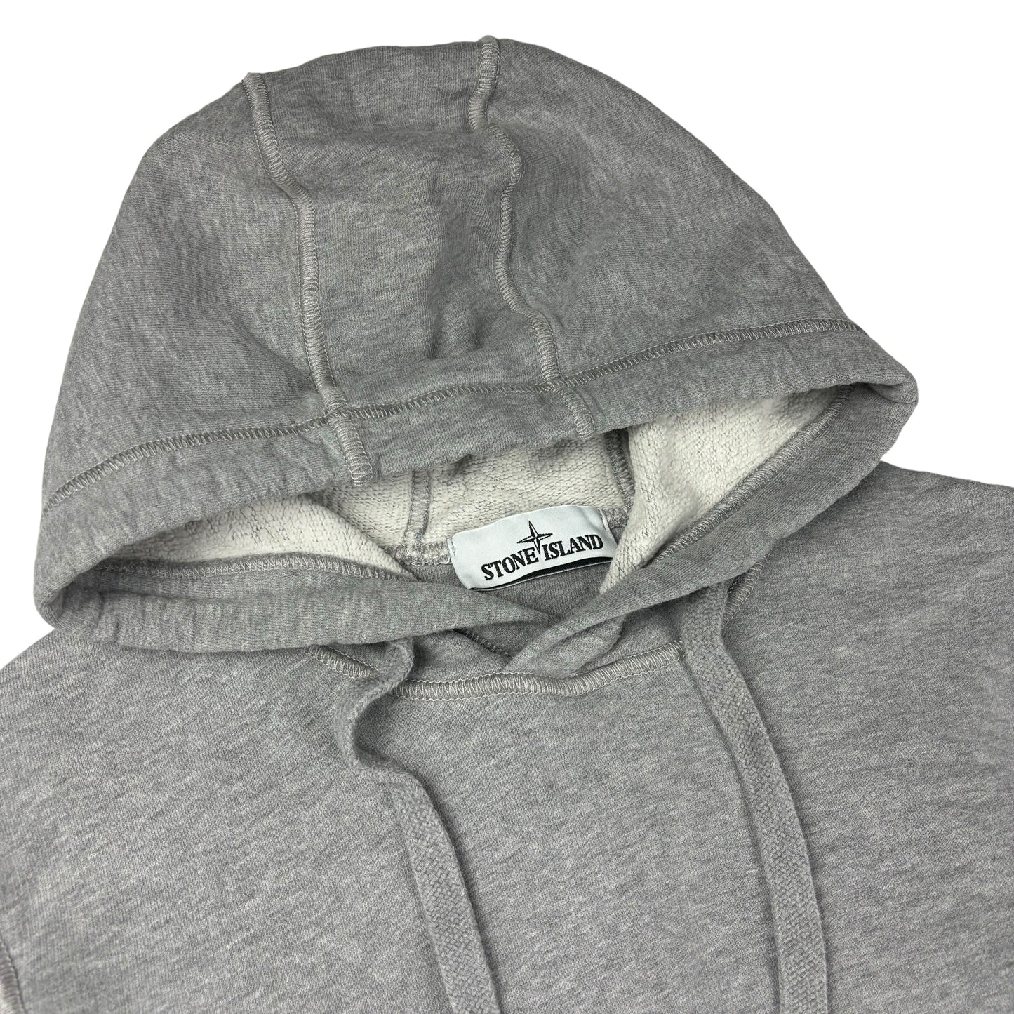 Stone island grey pullover hoodie