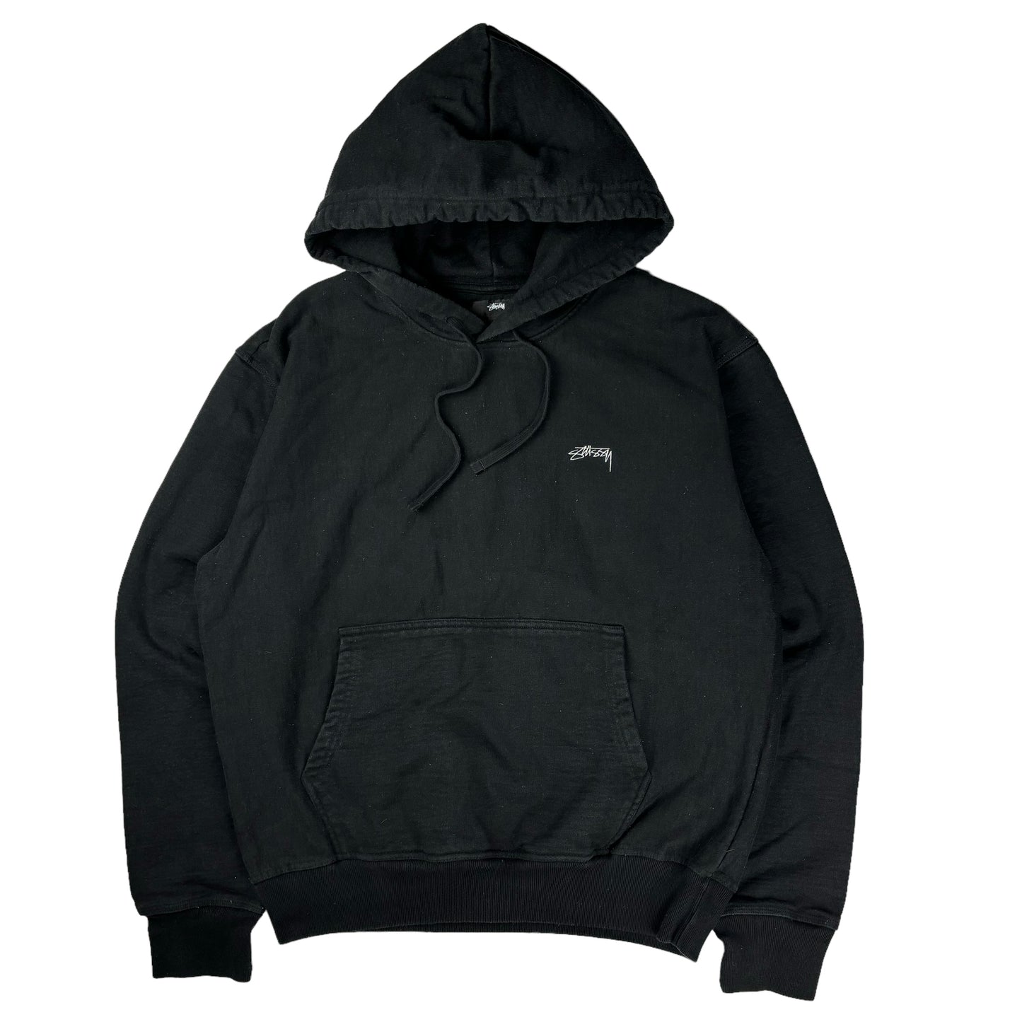 Stussy heavyweight black pullover hoodie