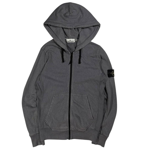 Stone island grey zip up hoodie  (S)