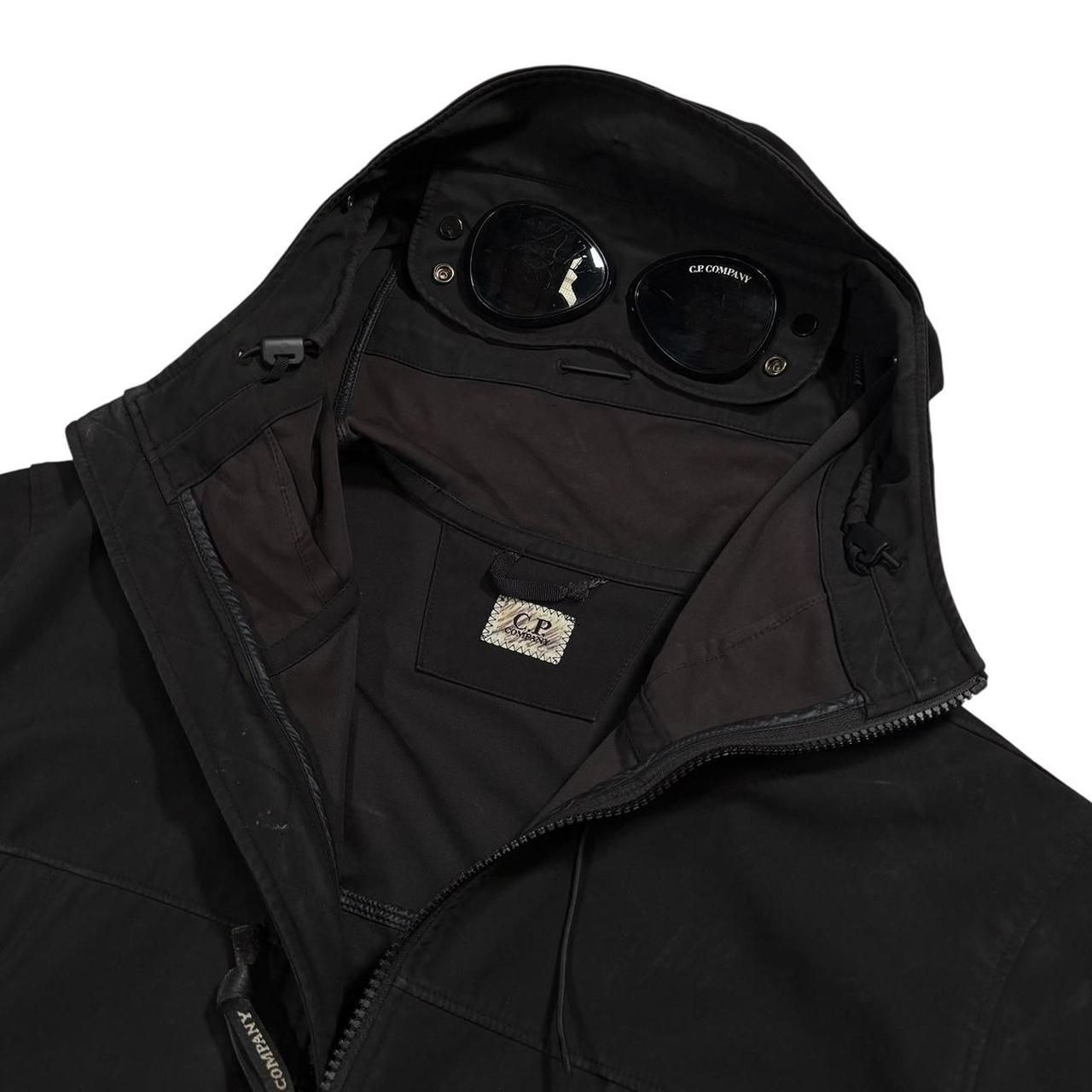 CP Company black soft shell goggle jacket (M)