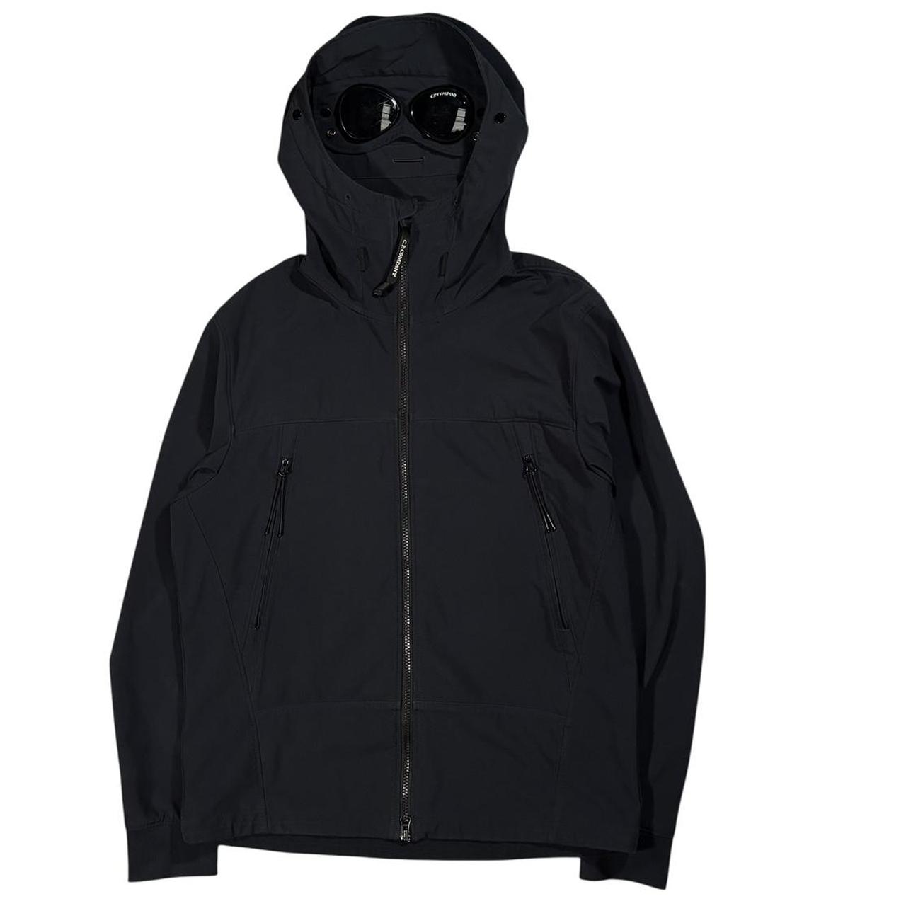 CP Company navy soft shell goggle jacket (L)