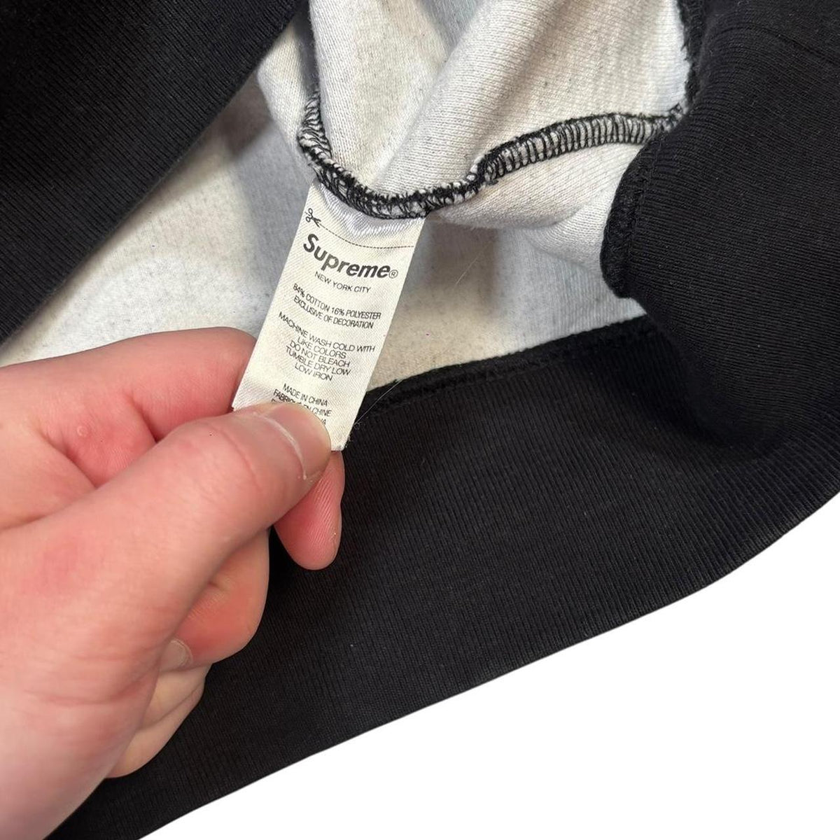 Supreme black inside out box logo hoodie (M)