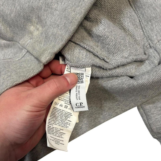 CP Company grey zip up goggle hoodie (S)