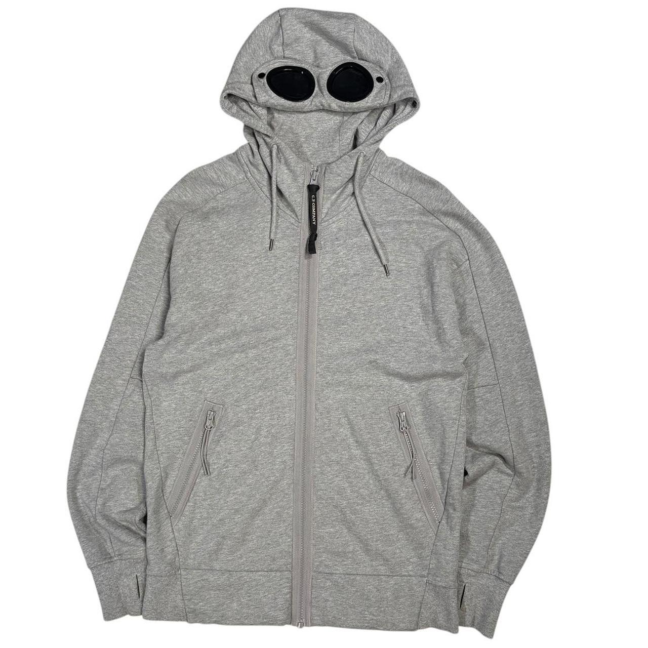 CP Company grey zip up goggle hoodie (S)