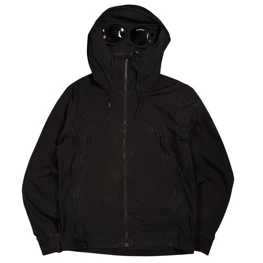 CP Company black soft shell goggle jacket (M)