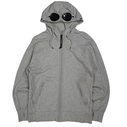 CP Company grey zip up goggle hoodie (S)