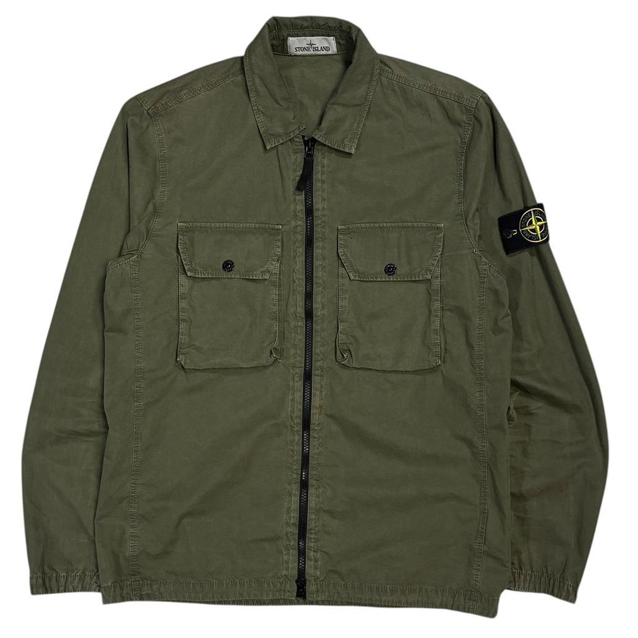 Stone island double pocket canvas overshirt jacket (M)