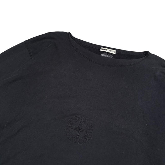 Stone island 90s embroidered logo long sleeve sweatshirt (L)