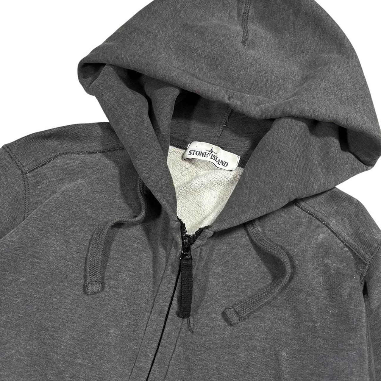 Stone island dark grey zip up hoodie  (M)
