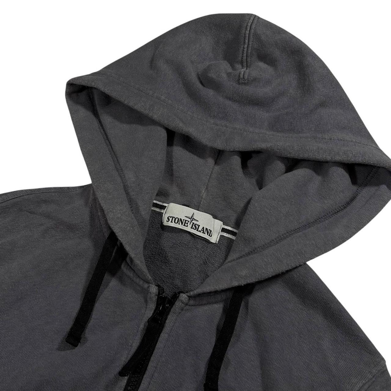 Stone island grey zip up hoodie  (S)