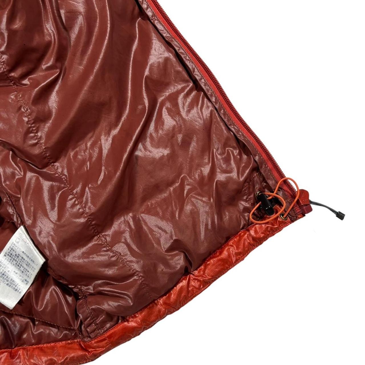 Montbell two tone red down puffer jacket (L)