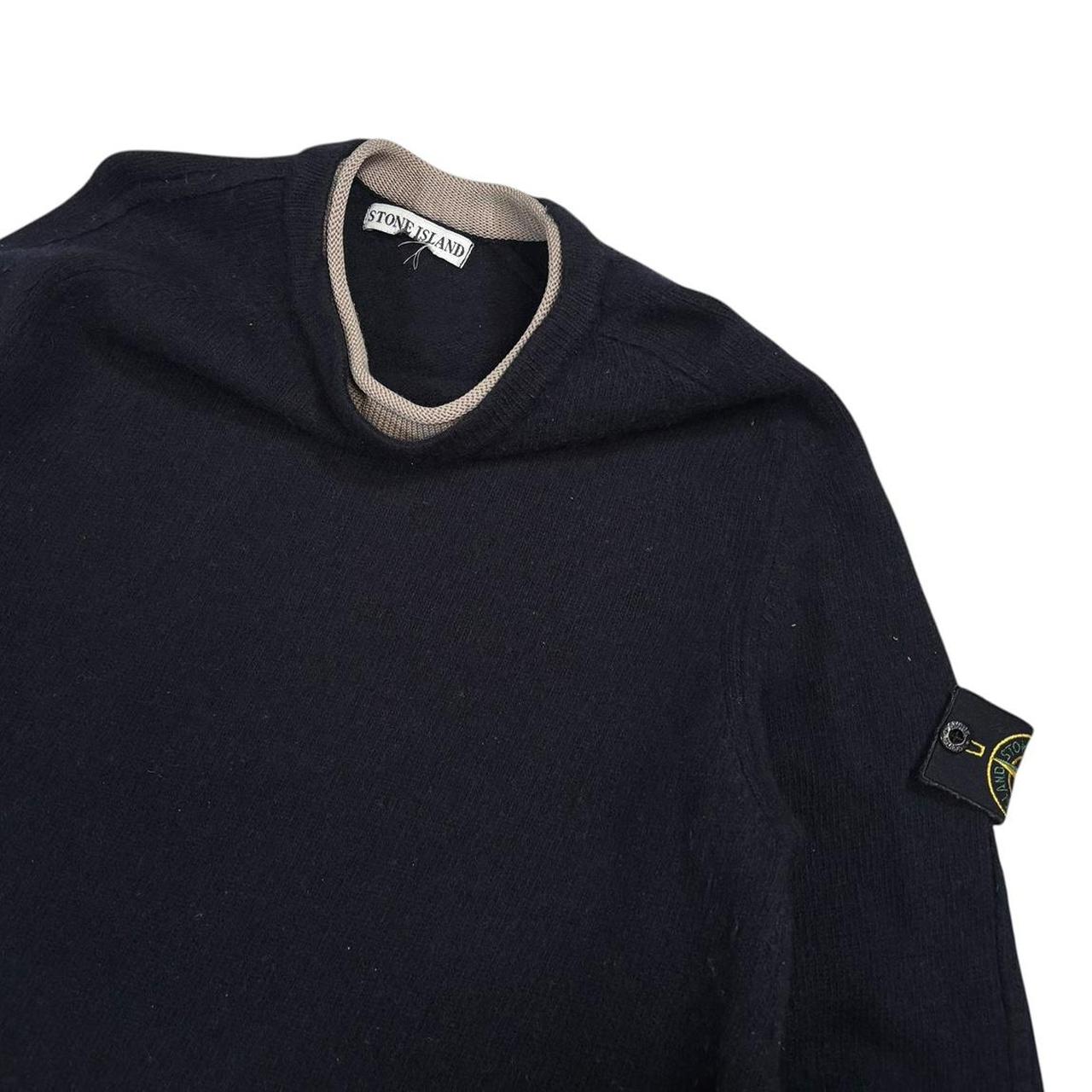 Stone island AW 2005 navy knitted sweatshirt (L)