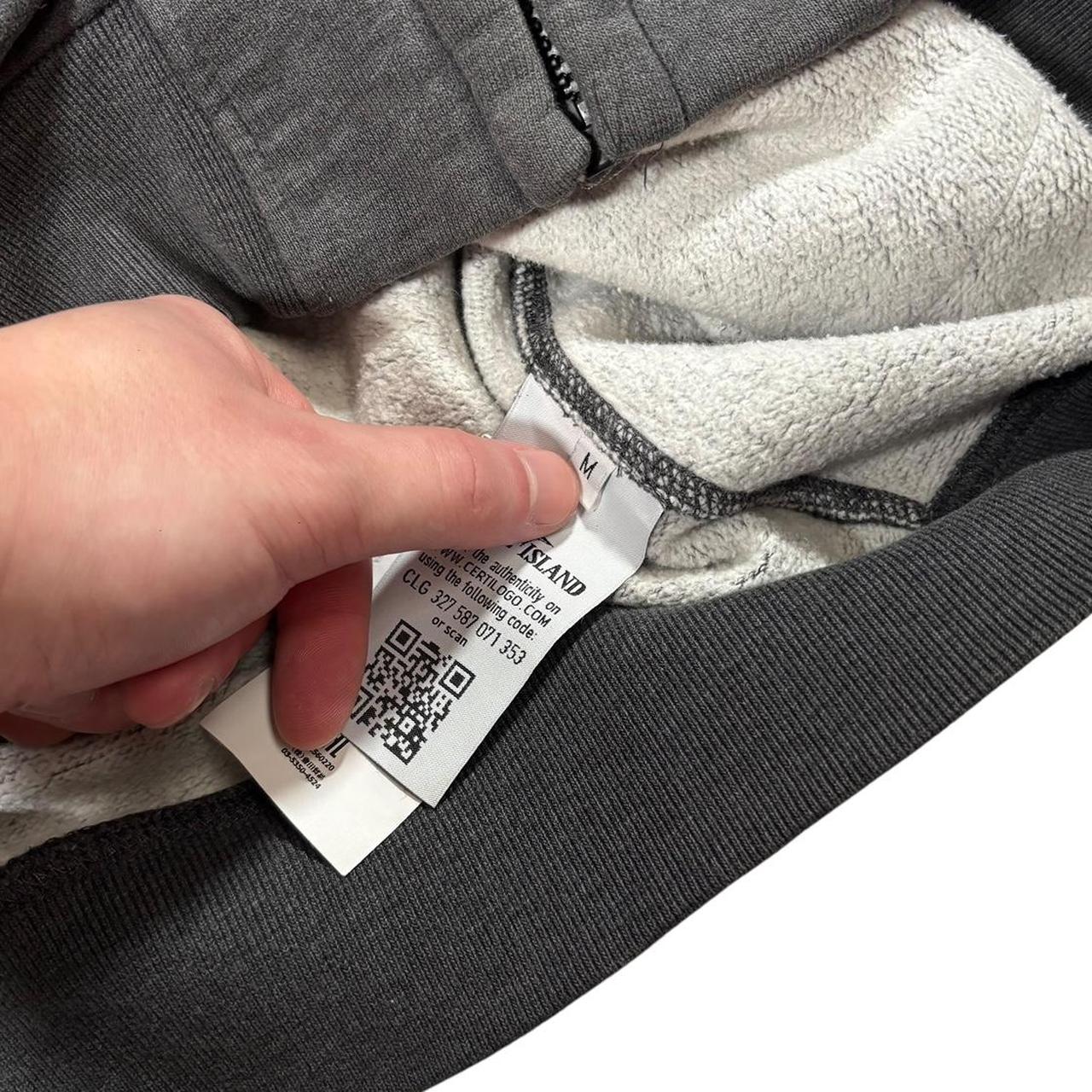 Stone island dark grey zip up hoodie  (M)